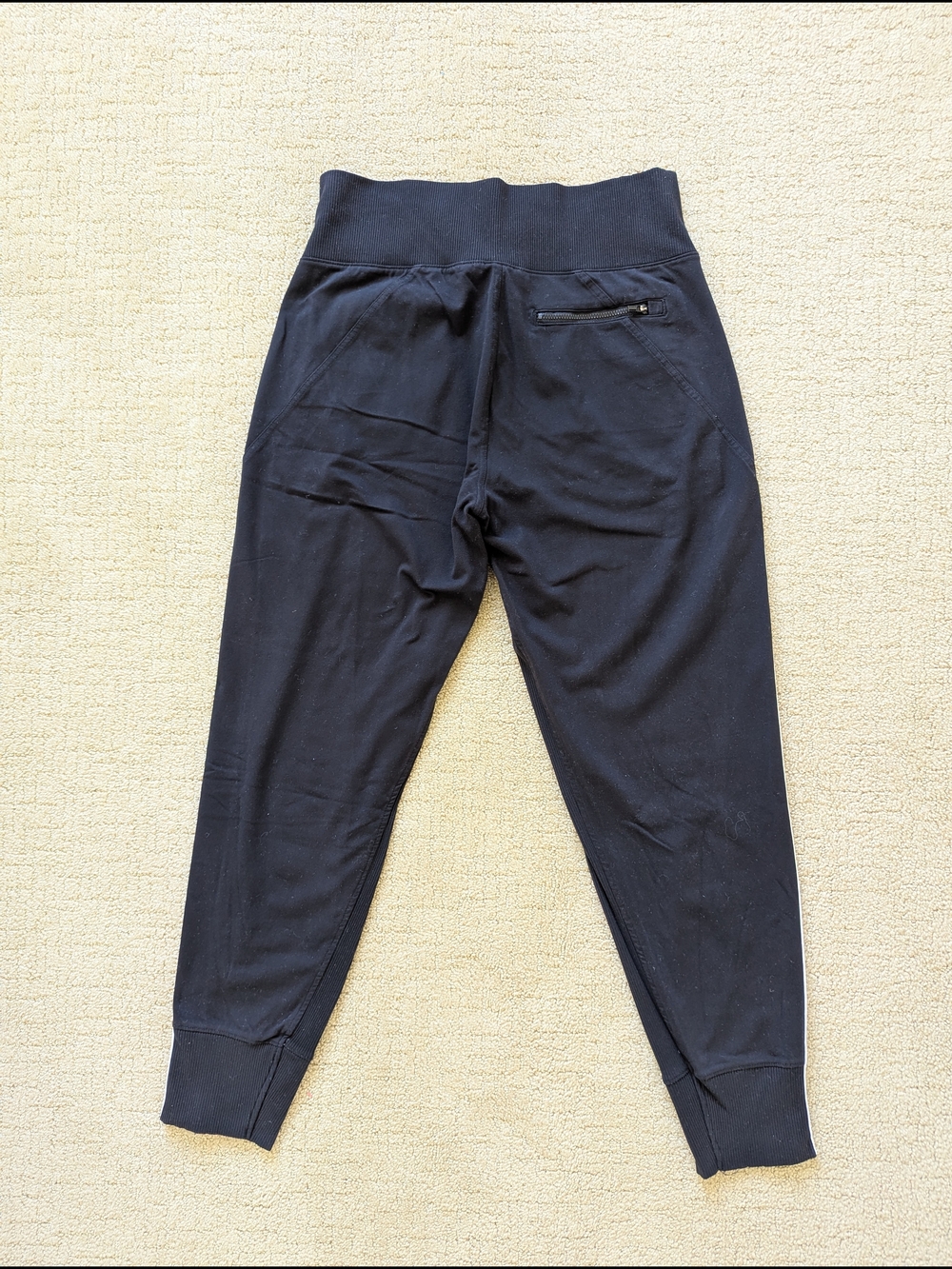 Athleta Venice Side Stripe Track Jogger Pants Womens M Black Athletic Retro - Picture 5 of 8